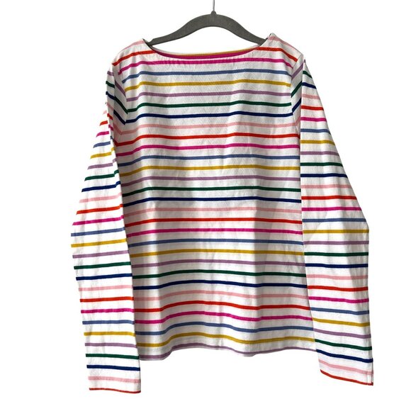 Boden Girls Long Sleeve Multicolor Striped Cotton Top Size 9-10 Years - Picture 1 of 4